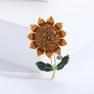Sunflower brooch pin